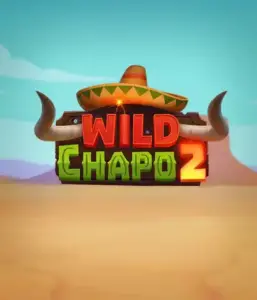 Experience the lively Mexican desert with Wild Chapo 2 slot by Relax Gaming, featuring a whimsical bull wearing a sombrero set against a serene desert backdrop. This graphic conveys the charm and humor of the game, great for fans of animated adventure slots, offering a entertaining gaming experience.