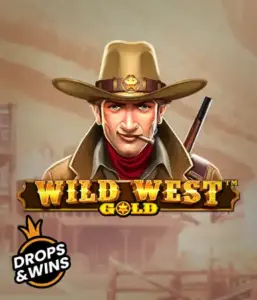  Meet the daring sheriff of "Wild West Gold," a popular slot game by Pragmatic Play. The visual features a confident sheriff with a sheriff’s badge, framed by a dusty Old West town backdrop. The game's title is boldly featured in a rustic font, complementing the theme of adventure and law enforcement in the wild frontier. 